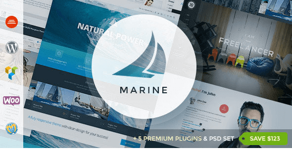 Marine v2.4 - Responsive WordPress Theme Multi-Purpose