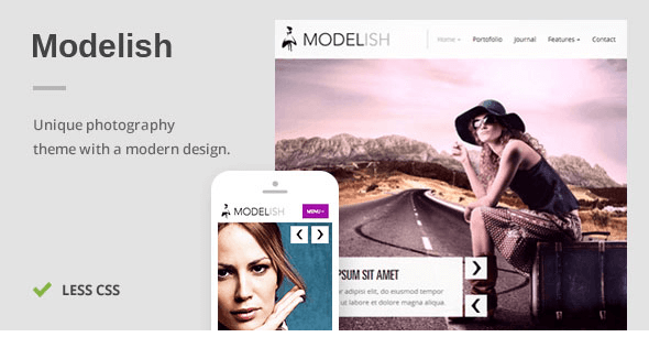 Modelish - A Unique Photography WordPress Theme