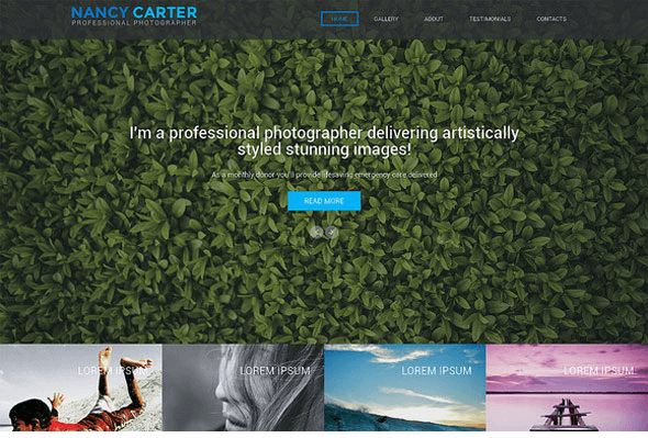 Nancy Carter - Creativemarket One Page Theme