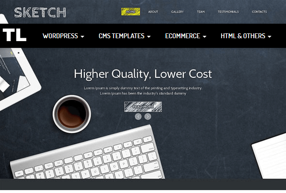 Sketch - Creativemarket Responsive One Page Theme