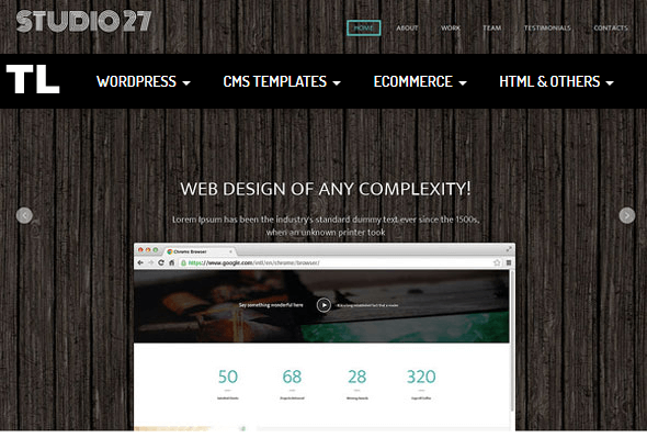 Studio 27 - Creativemarket Responsive One Page Theme