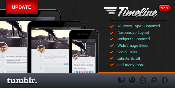 Timeline - Themeforest Premium Tumblr Theme