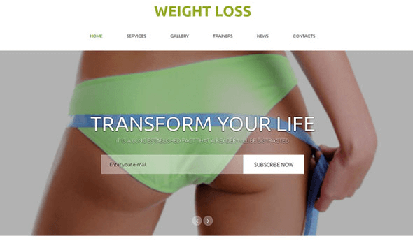 Weight Loss - Creativemarket One Page Theme