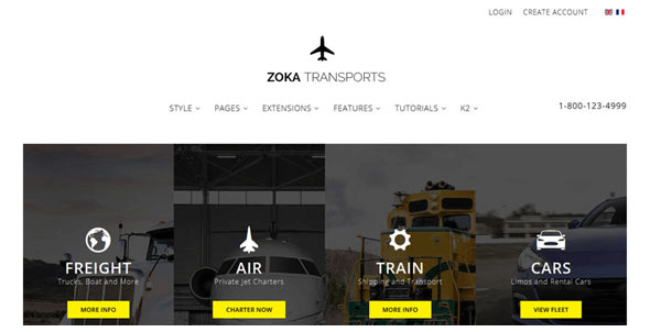 Zoka Transports - Shape5 Joomla Template