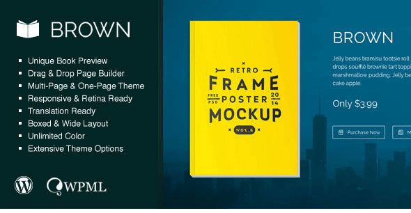 Brown - Responsive WordPress Theme for eBook