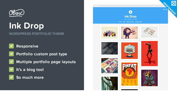 Ink Drop v1.5 - Responsive WordPress Portfolio Theme