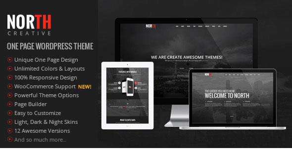 North v2.0 - One Page Parallax WordPress Theme