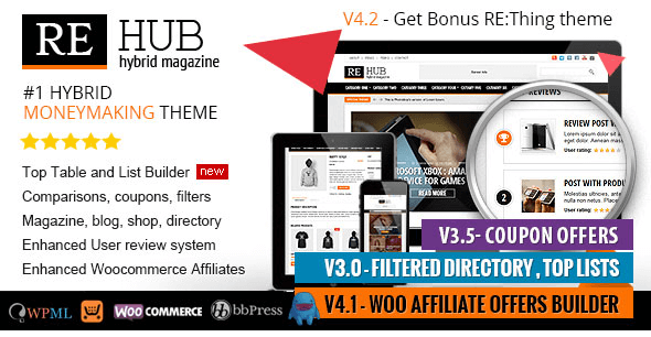 REHub v4.2 - Directory, Shop, Coupon, Affiliate Theme