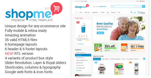 ShopMe - Ecommerce Multipurpose HTML Template