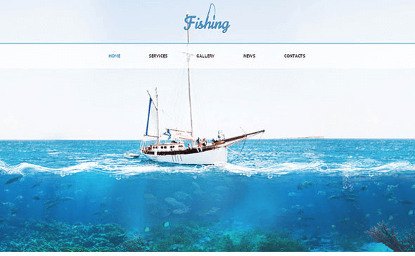 Fishing - Creativemarket Responsive One Page Theme