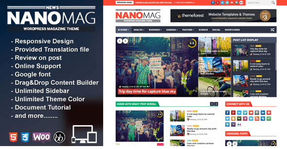 NanoMag - Responsive WordPress Magazine Theme