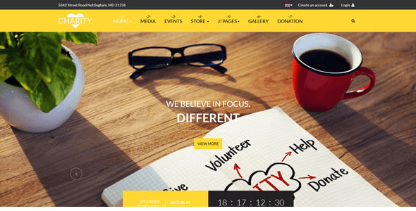 JA Charity - Joomlart template for Churches and Charity
