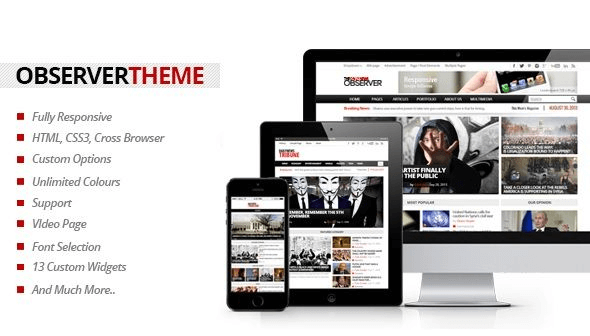 Observer v1.3 – Mojothemes Multipurpose News/Magazine Theme