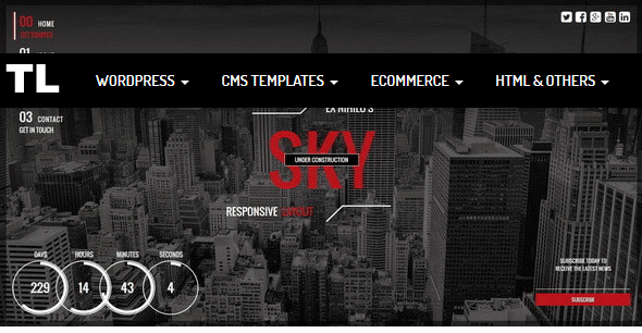 Sky - Themeforest Responsive Coming Soon Page