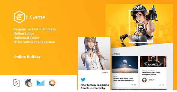 E.Game - Responsive Email Template + Online Editor