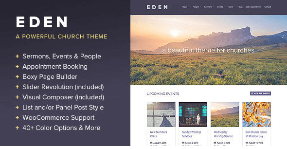 Eden - A WordPress Theme for Churches