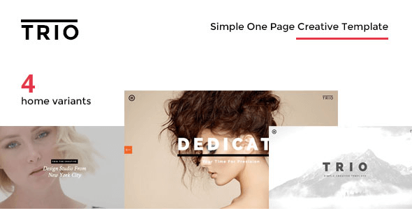 TRIO - Simple One Page Creative Template