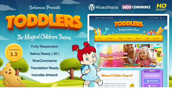 Toddlers v1.3.1 - Kids, Child Care & Playgroup WordPress Theme