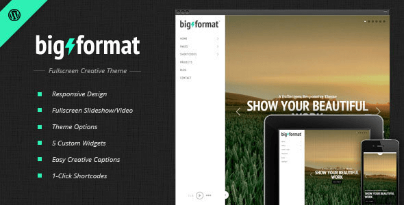 BigFormat v1.4.3 - Responsive Fullscreen Wordpress Theme