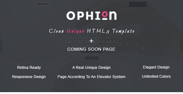 Ophion - Clean Unique HTML5 Template
