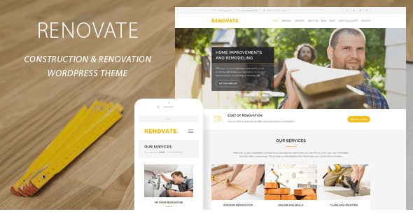 Renovate v3.5.1 - Construction Renovation WordPress Theme