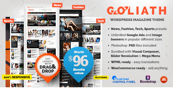 GOLIATH v1.0.32 - Ads Optimized News & Reviews Magazine