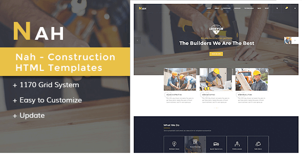 Nah Multipurpose Construction responsive HTML5 Template