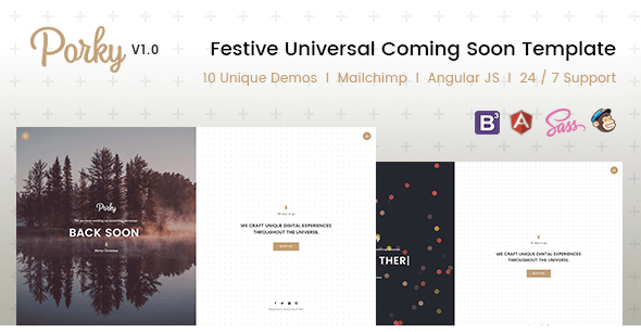 Porky - Responsive HTML5 Coming Soon Template