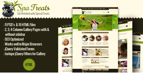 Spa Treats - A Health / Spa Salon HTML Template - Updated
