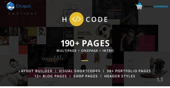 H-code v1.1 - Multipurpose Commerce Drupal theme