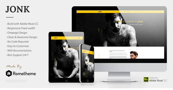 JONK - CV Resume Personal Muse Template
