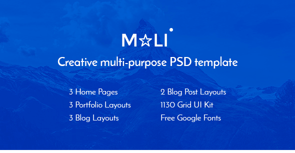 Mali - Multipurpose Portfolio/Personal Blog PSD Template