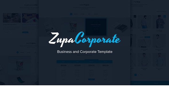 ZupaCorporate – Business and Corporate PSD Template