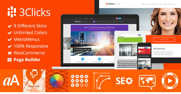 3Clicks v3.11 - Responsive Multi-Purpose WordPress Theme