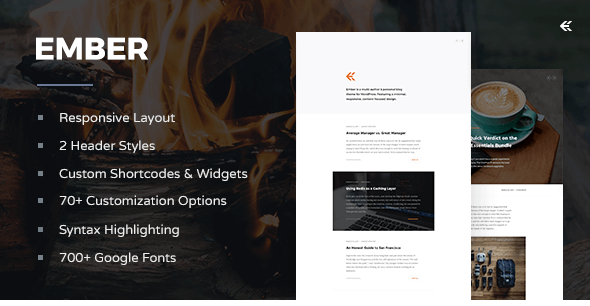 Ember v1.2.0 - Responsive WordPress Blog Theme
