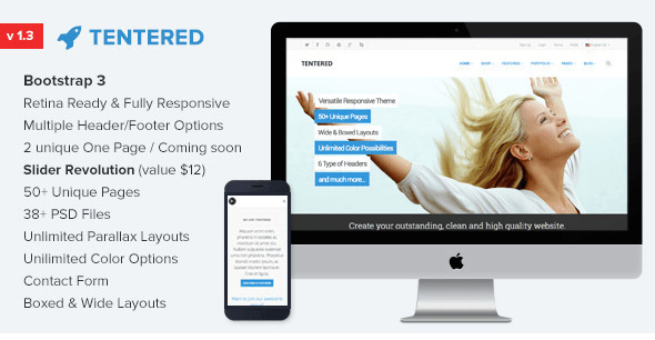 Tentered v1.3.2 - MultiPurpose HTML5 Template