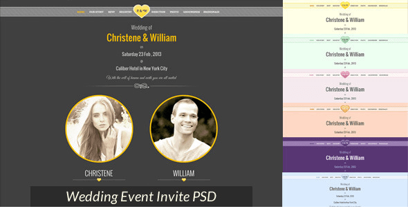 Wedding Event Invite PSD