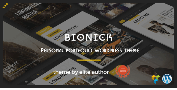 Bionick v3.0 - Personal Portfolio WordPress Theme