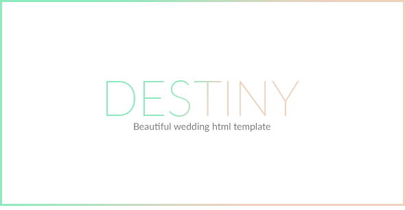 Destiny - Wedding HTML template