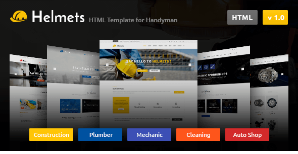 Helmets - HTML Template for Handyman