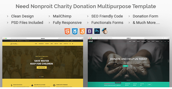 Need - Nonprofit Charity Donation HTML Template