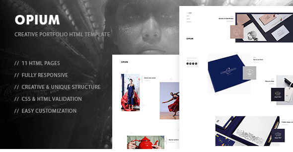 Opium - Creative Photography, Portfolio HTML Template