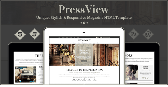 PressView - Vintage and Stylish Magazine Template