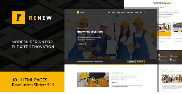 Renew - Renovation, Repair & Construction HTML