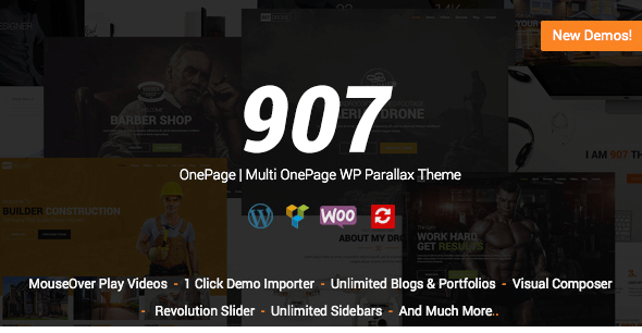 907 v4.0.11 - Responsive WP One Page