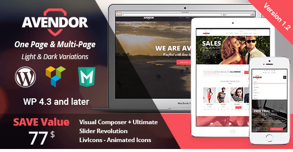 AVENDOR v1.2 - WordPress Responsive Multi-purpose Theme