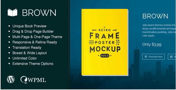 BROWN - RESPONSIVE WORDPRESS THEME FOR EBOOK