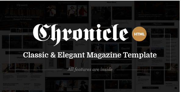 CHRONICLE - PREMIUM NEWS AND MAGAZINE HTML5 TEMPLATE