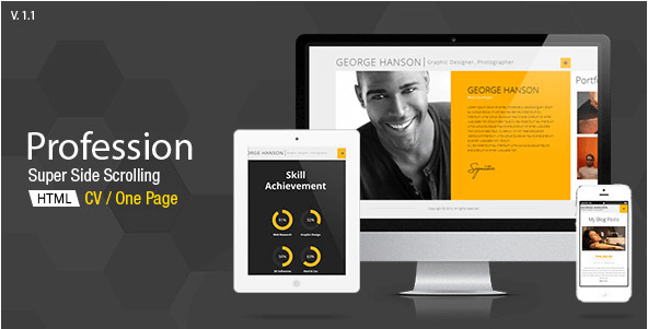 PROFESSION - CV RESUME HTML TEMPLATE