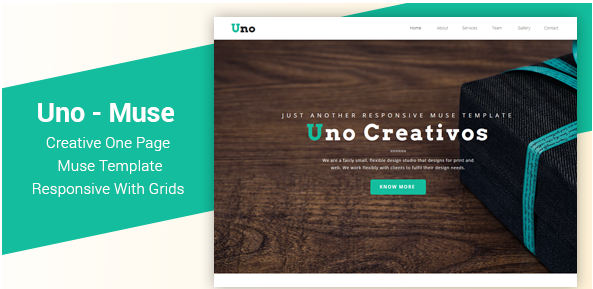 UNO - RESPONSIVE ONE PAGE MUSE TEMPLATE